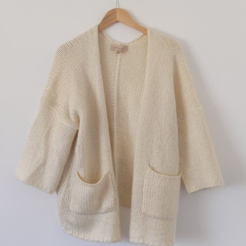 Cream chunky knot sweater